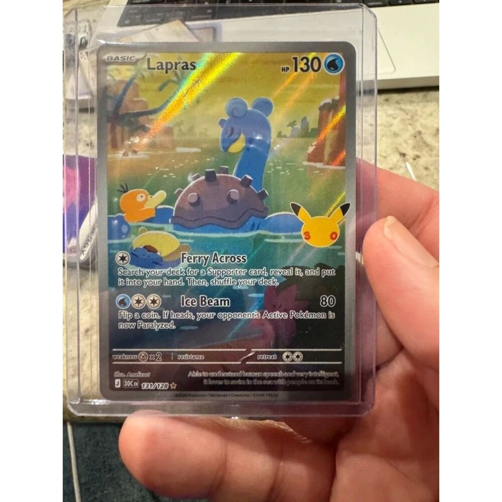 Lapras 30th anniversary Pokemon 131/128 full art